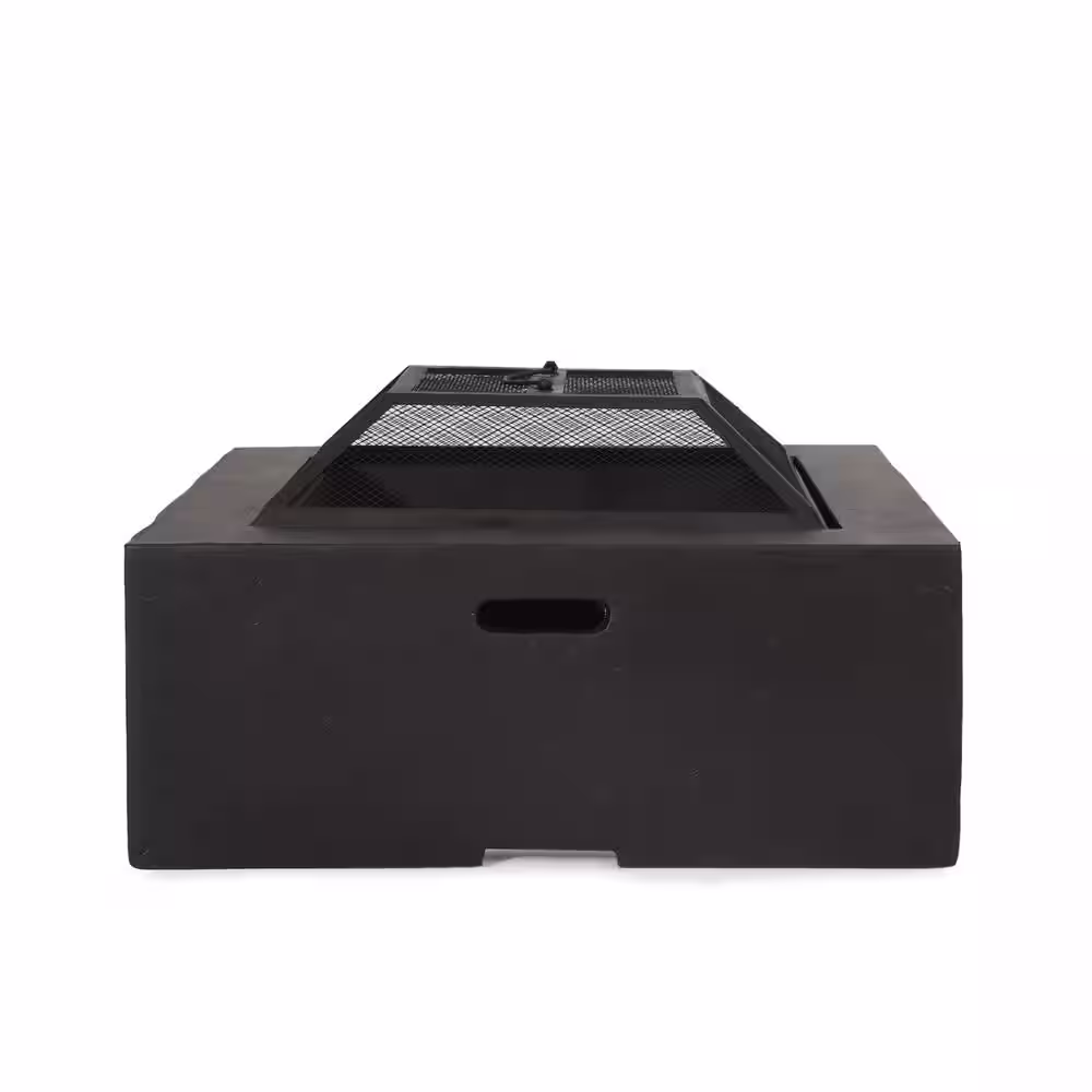 Noble House Gladwin 29 in. Dark Gray Wood Burning Fire Pit