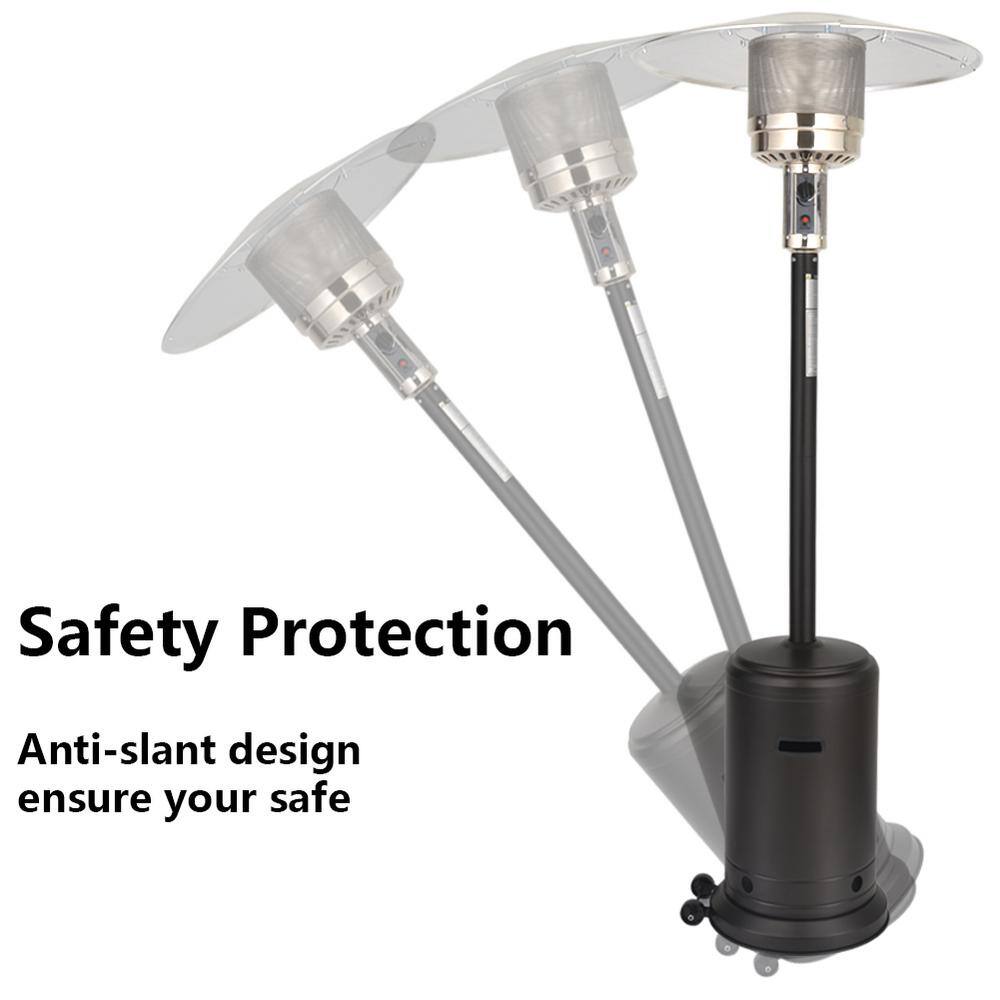 None 46000 BTU Patio Propane Heater in Mocha