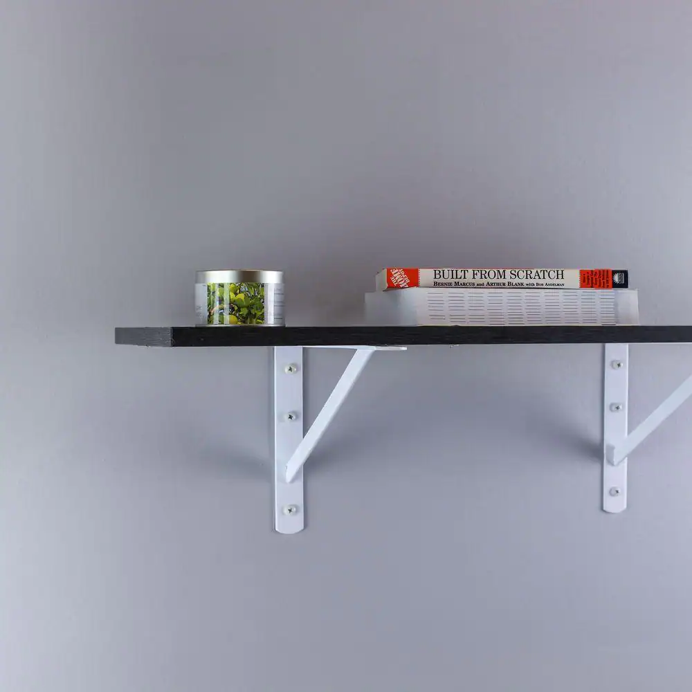 Everbilt 12 in. x 8 in. White Heavy Duty Shelf Bracket