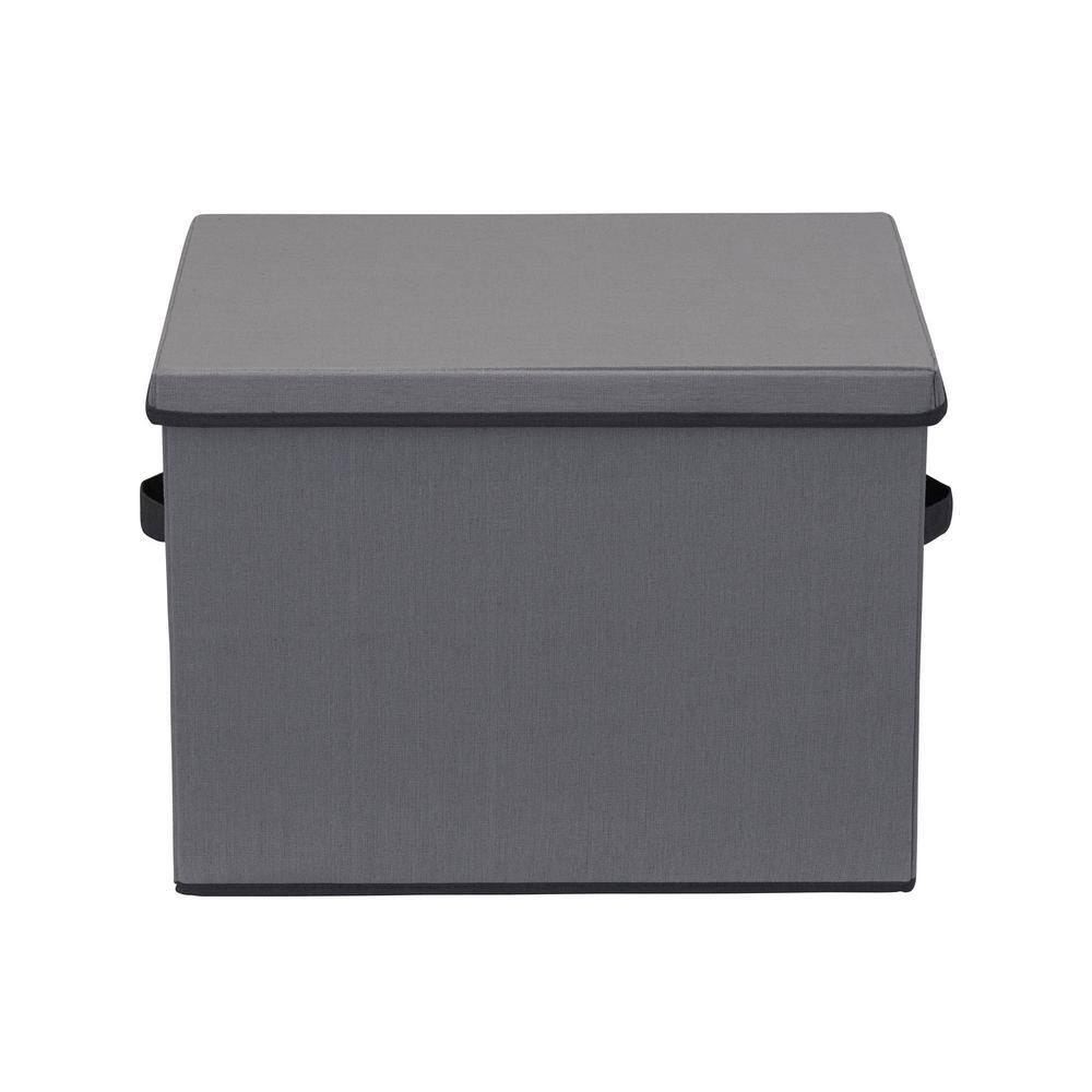 HOUSEHOLD ESSENTIALS Tall Wine Chest in Gray