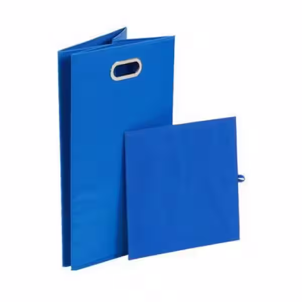 HOUSEHOLD ESSENTIALS GEN Royal Blue Collapsible Polyester Laundry Hamper