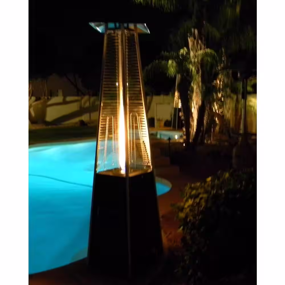 AZ Patio Heaters 40,000 BTU Quartz Glass Tube Hammered Bronze Propane Patio Heater