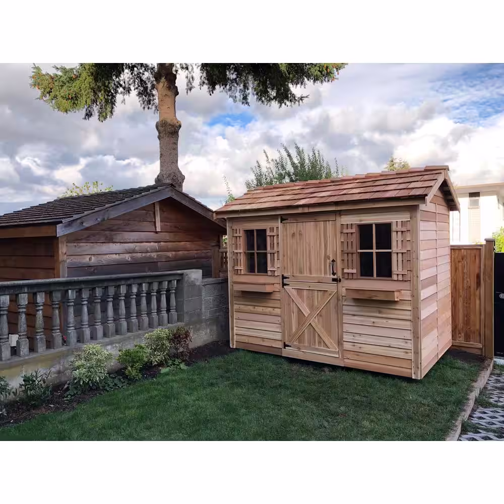 Cedarshed Cabana 9 ft. x 6 ft. Western Red Cedar Garden Shed