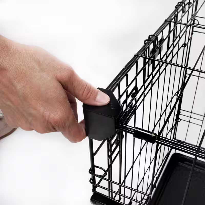 Lucky Dog 30 in. Double-Door Crate with Sliding Side Door