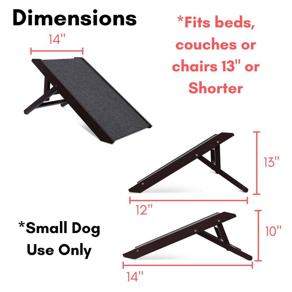 BirdRock Home Internet's Best Small Espresso Adjustable Pet Ramp