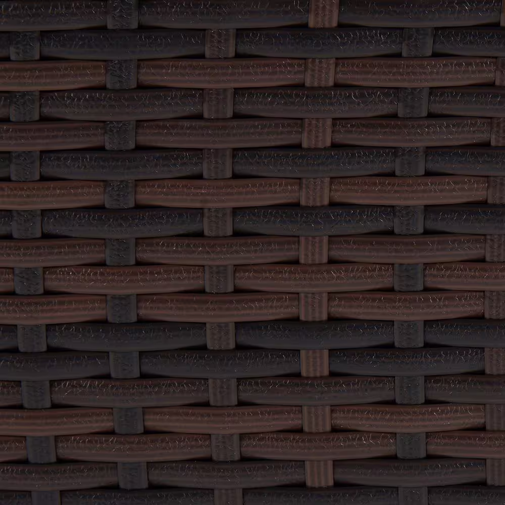 None 6-Piece Wicker Patio Conversation Set with Beige Cushions