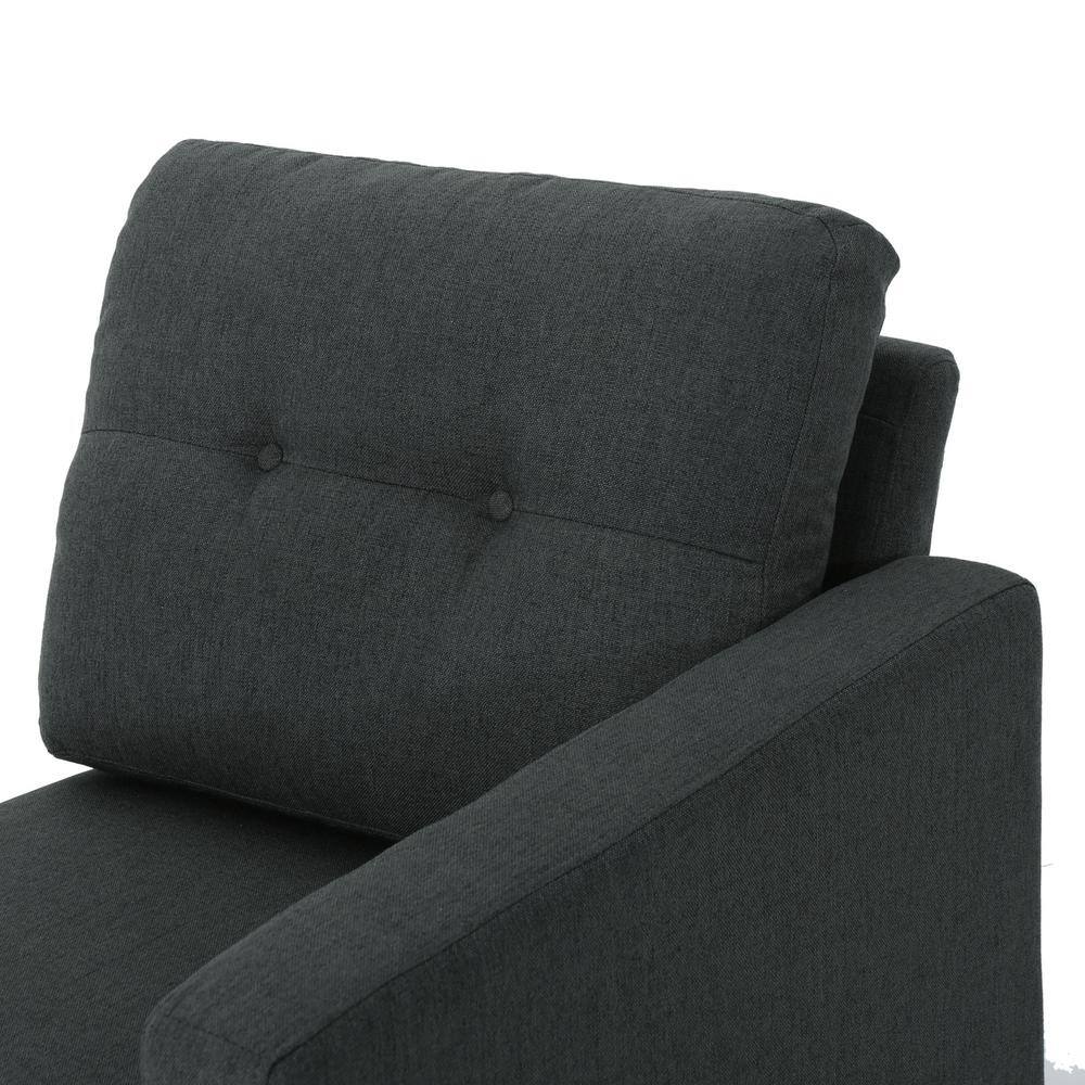 Noble House Emmie 10- Piece Dark Grey Fabric 8-Seat U Shaped Symmetrical Sectionals with Armrests