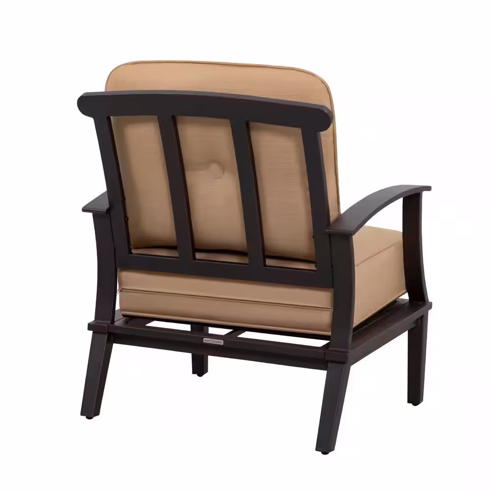 Nuu Garden 4-Piece Aluminum Patio Conversation Set with Yellow Cushion