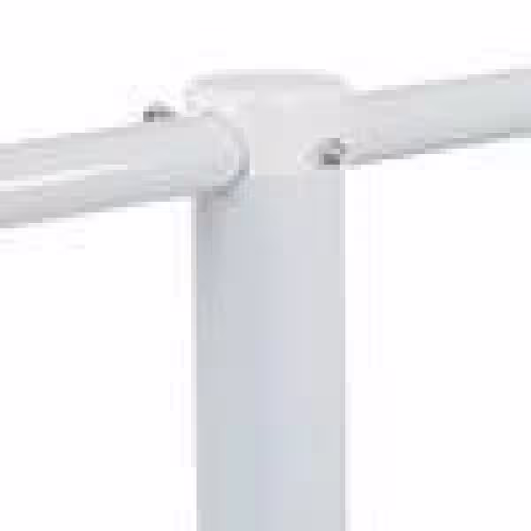 HOUSEHOLD ESSENTIALS Steel White T-Assembly (3-Piece)