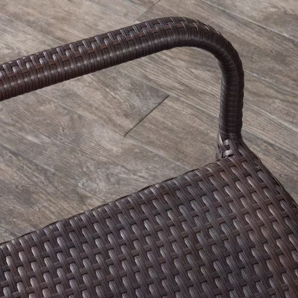 Noble House Grant Multi-Brown 5-Piece Faux Rattan Outdoor Dining Set