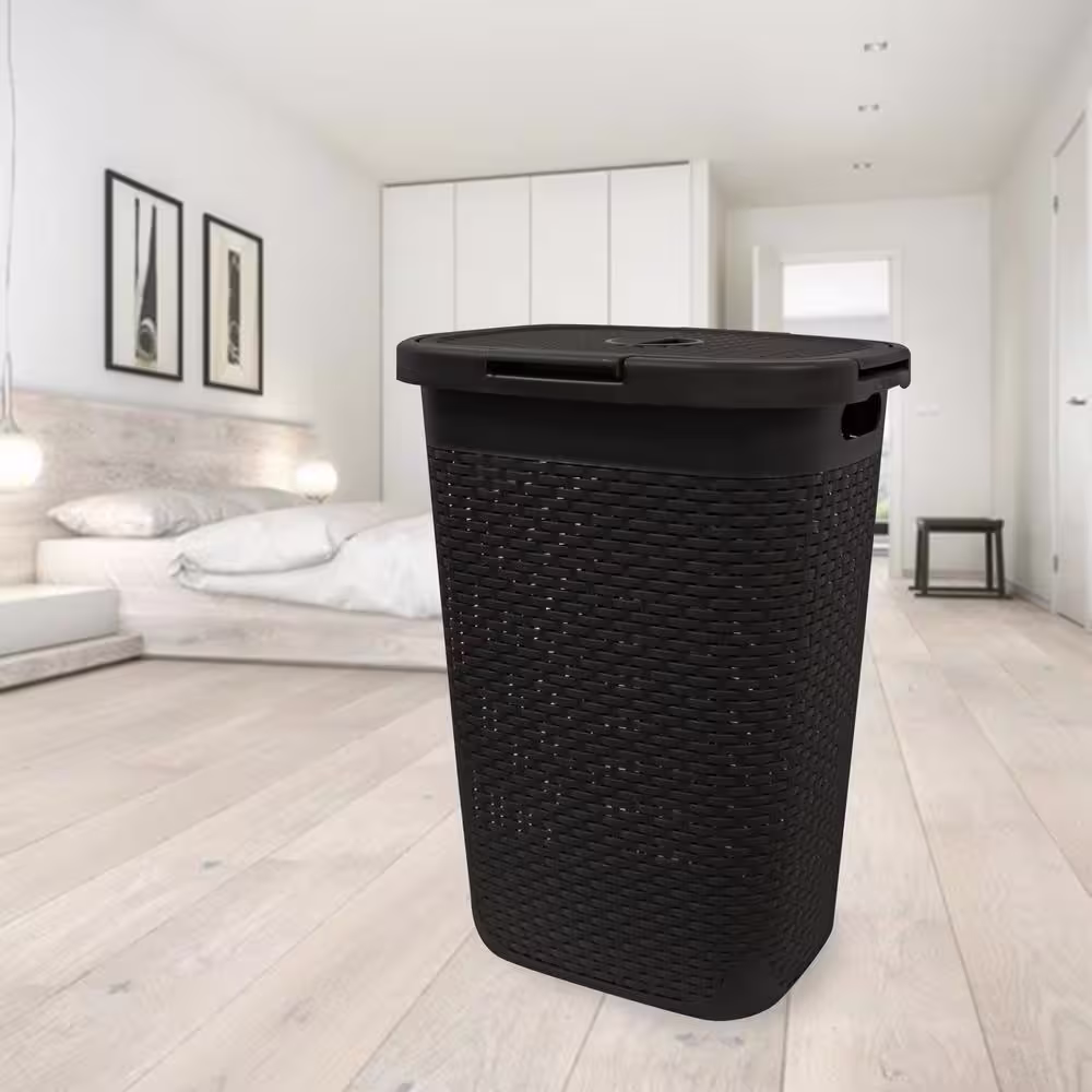 Modern Homes 60 L Laundry Hamper Brown