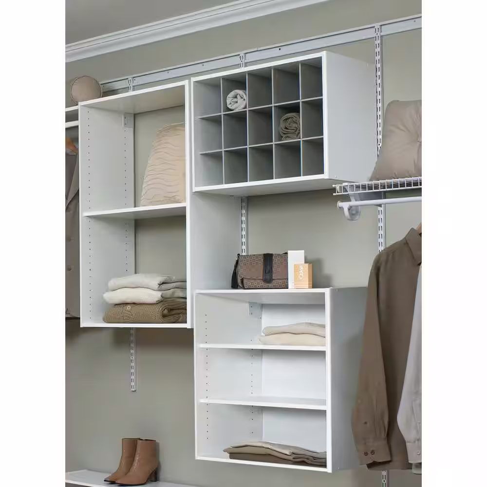 ClosetMaid Selectives 0.75 in. White Steel Shelf Bracket for Wire Closet System Kit