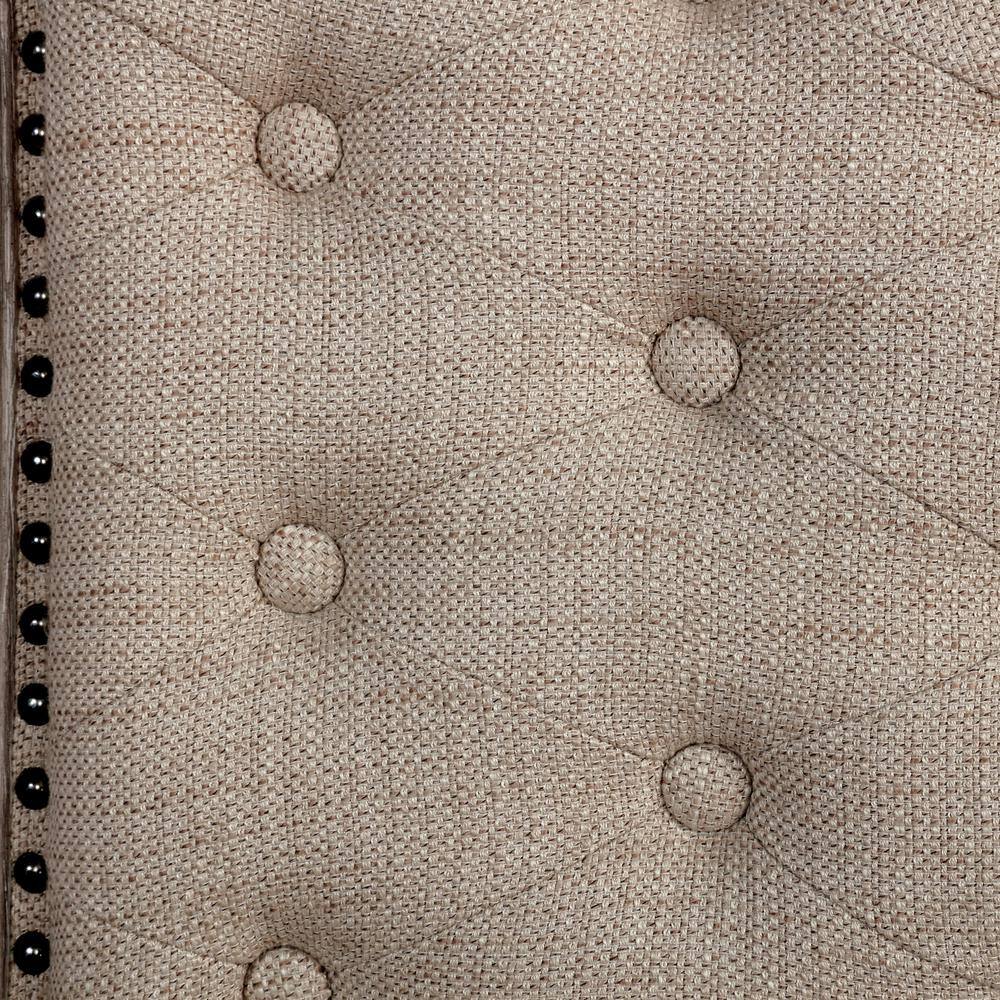 Furniture of America Reina Rustic Natural Tone Fabric Tufted Side Chairs (Set of 2)