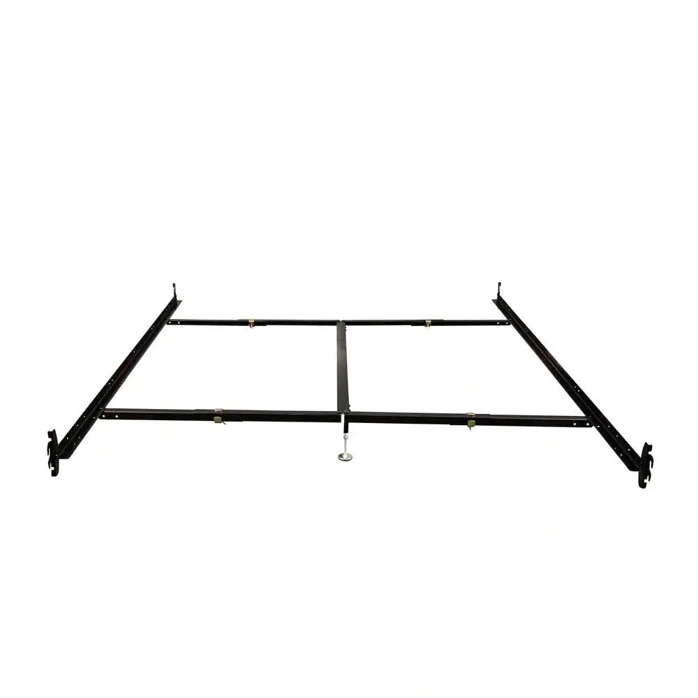 Hollywood Bed Frame Black Adjustable Bedframe Headboard Footboard Hook on Bed Rails