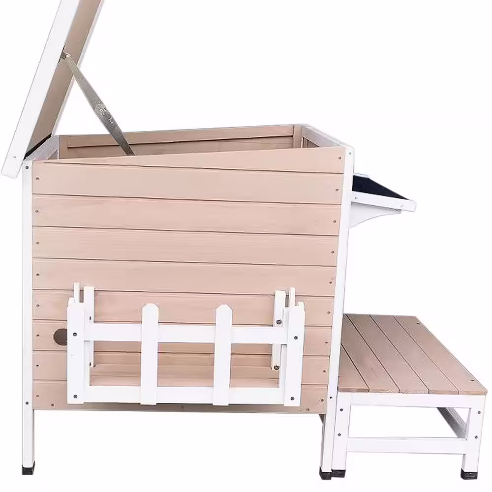 None Outdoor Indoor Wooden Kitty Shelter for Feral Cats Enclosure Waterproof Small Animal Cat House