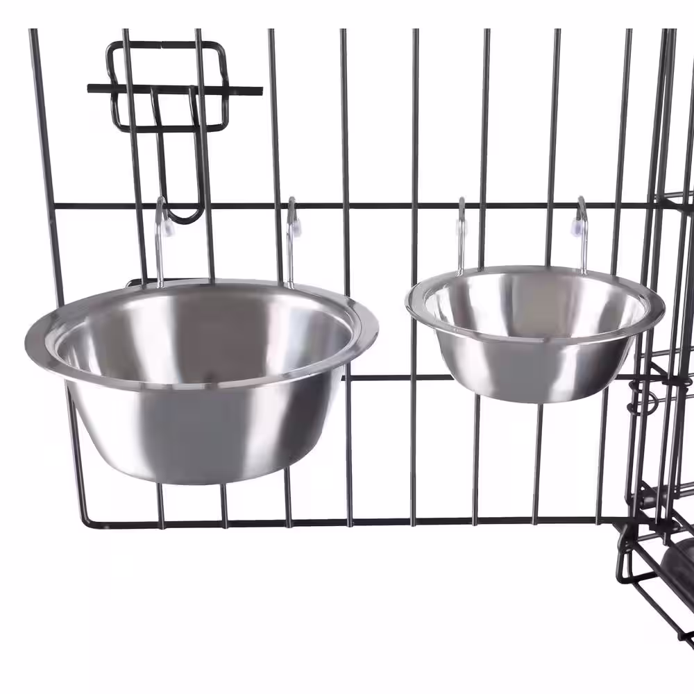 Petmaker 48 oz. Stainless Steel Hanging Pet Bowls (Set of 2)