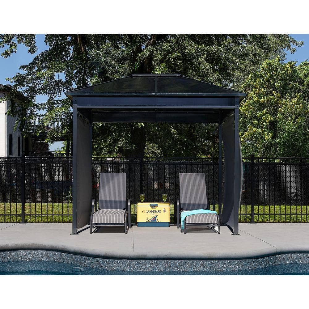 Sojag Danxia 7 ft. x 9 ft. Grey Cabana Steel Framed Gazebo