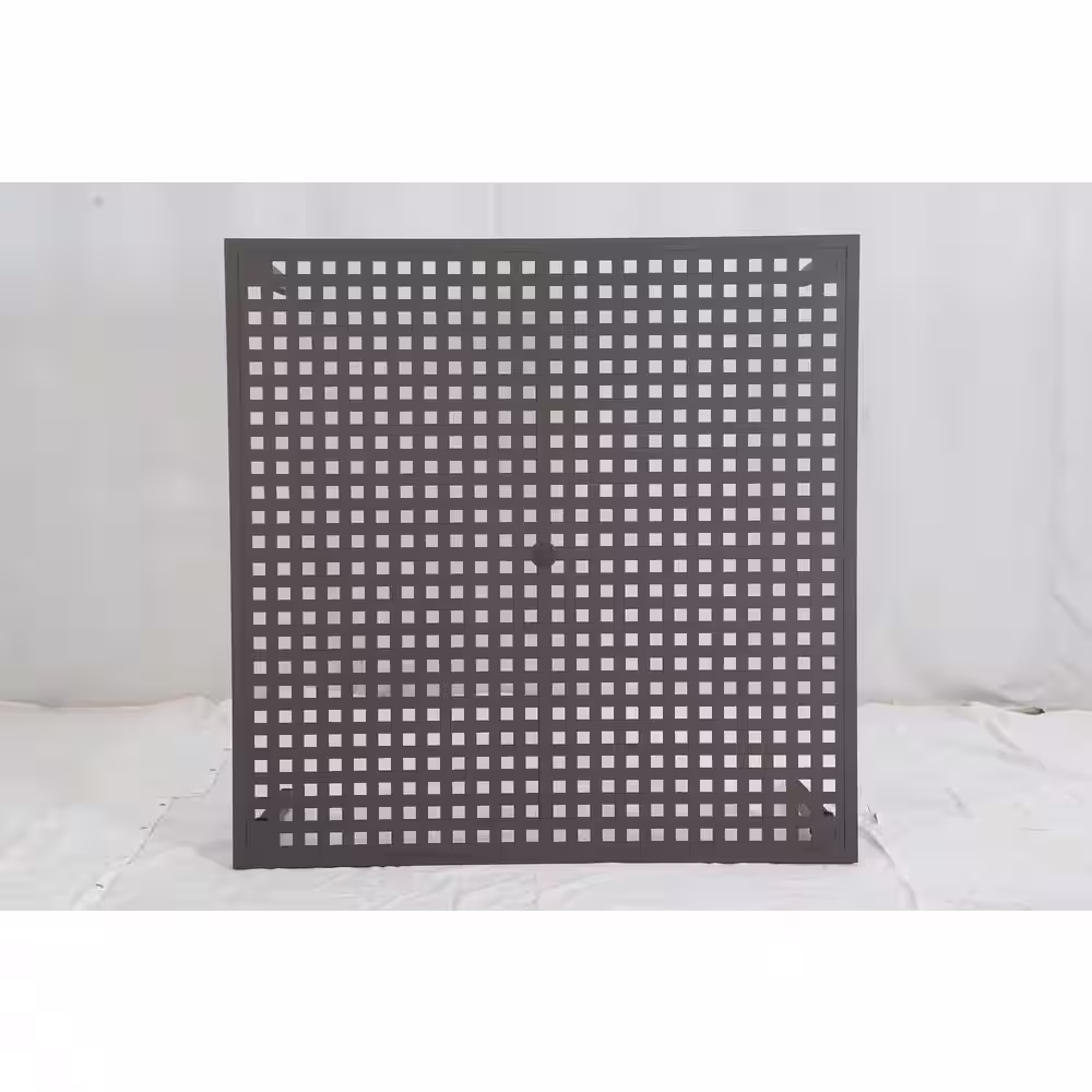 Pacific Casual Terra Linda Brown 9-Piece Metal Square Outdoor Dining Set with Red Cushions