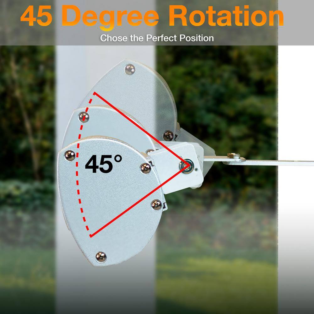 EdenBranch Golden Tube Wall Mounted Patio Heater with Remote 1500-Watt