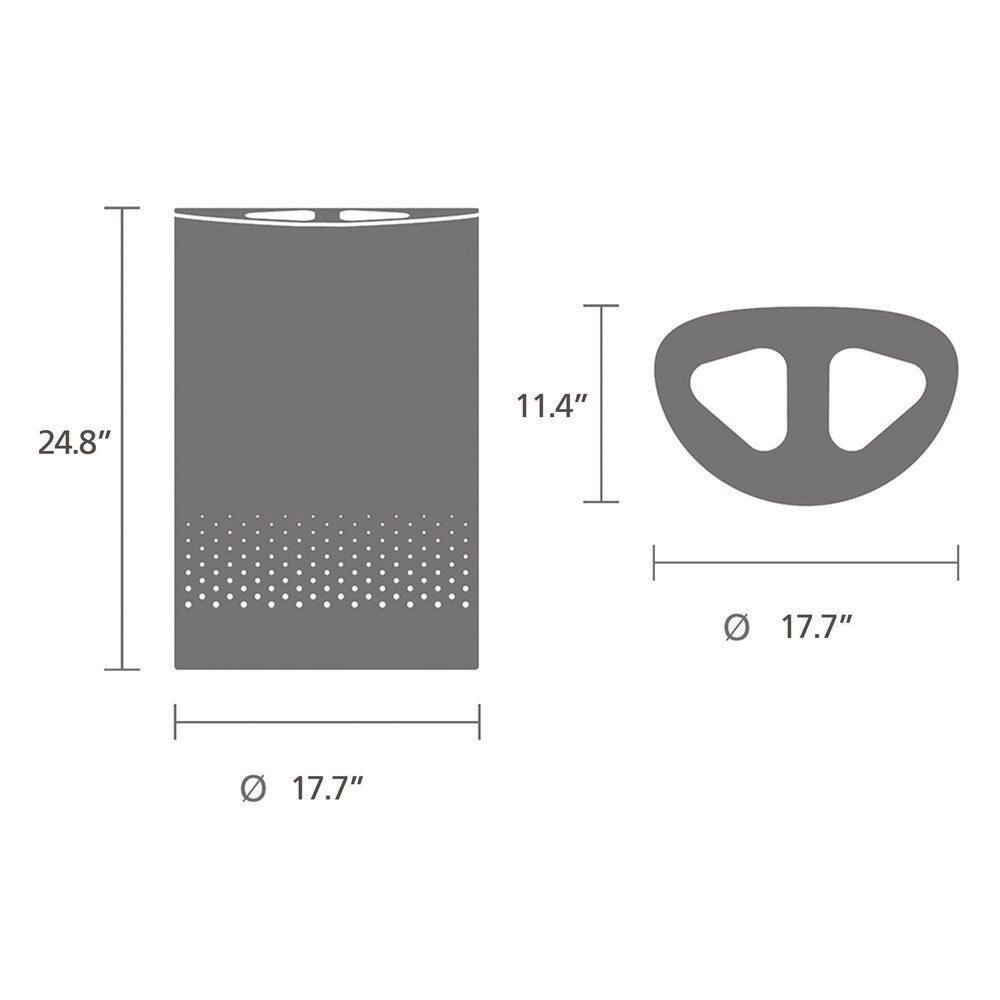 Brabantia Dual Compartment Laundry Hamper, 14.5 Gallon - Matte Steel