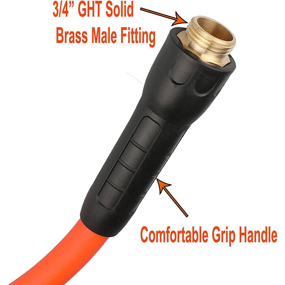 None 5/8 in. x 25 ft. Garden Water Hose 5/8 in. x 25 ft. 150 PSI Kink Resistant, Flexible with Swivel Grip Handle