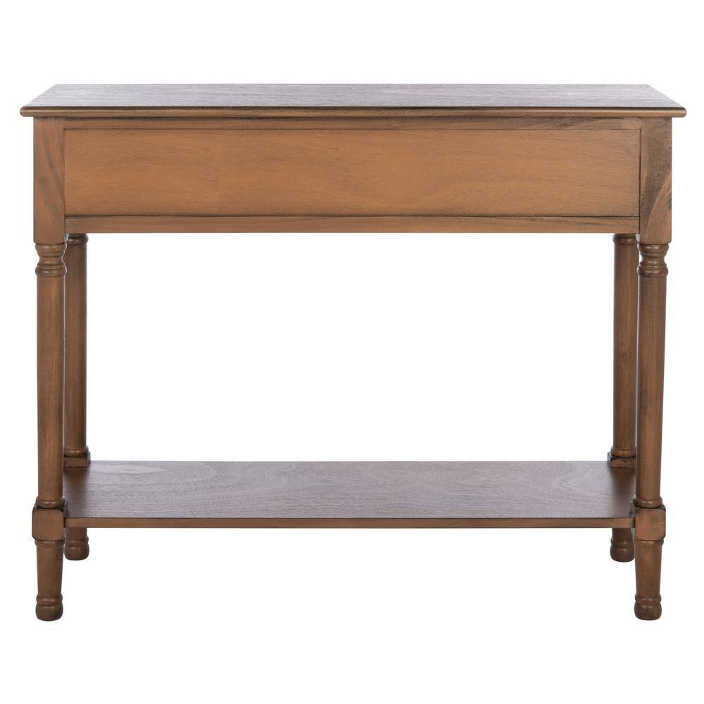 SAFAVIEH Peyton 2-Drawer Brown Wood Console Table