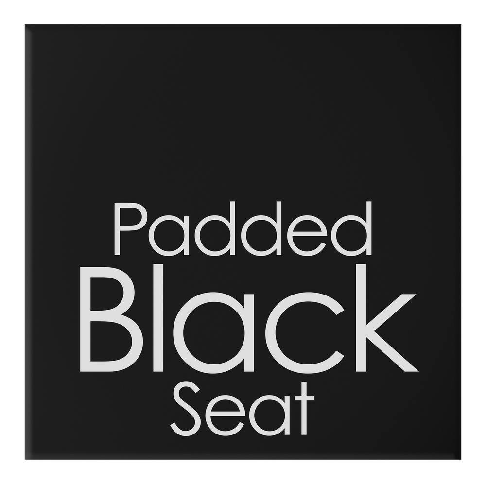 Lavish Home Black Steel Padded Seats Folding Bar Stools Set of 2