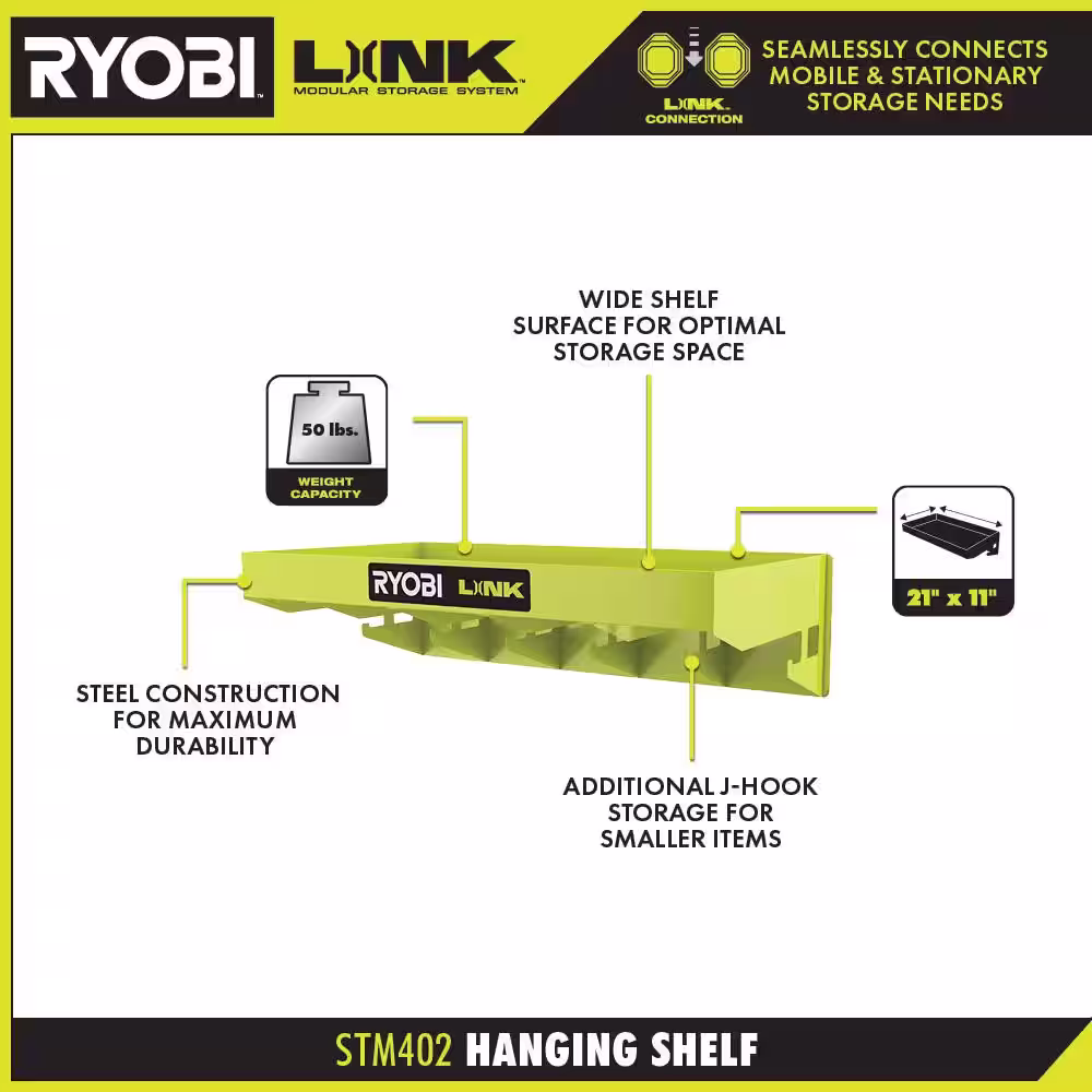 RYOBI LINK Hanging Shelf (4-Pack)