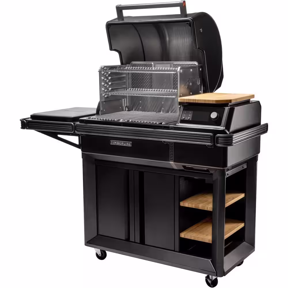 Traeger Timberline Wood Pellet Grill in Black with Cover