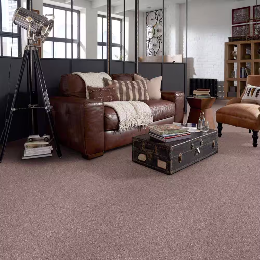 Home Decorators Collection Brave Soul I - Sweater - Brown 34.7 oz. Polyester Texture Installed Carpet