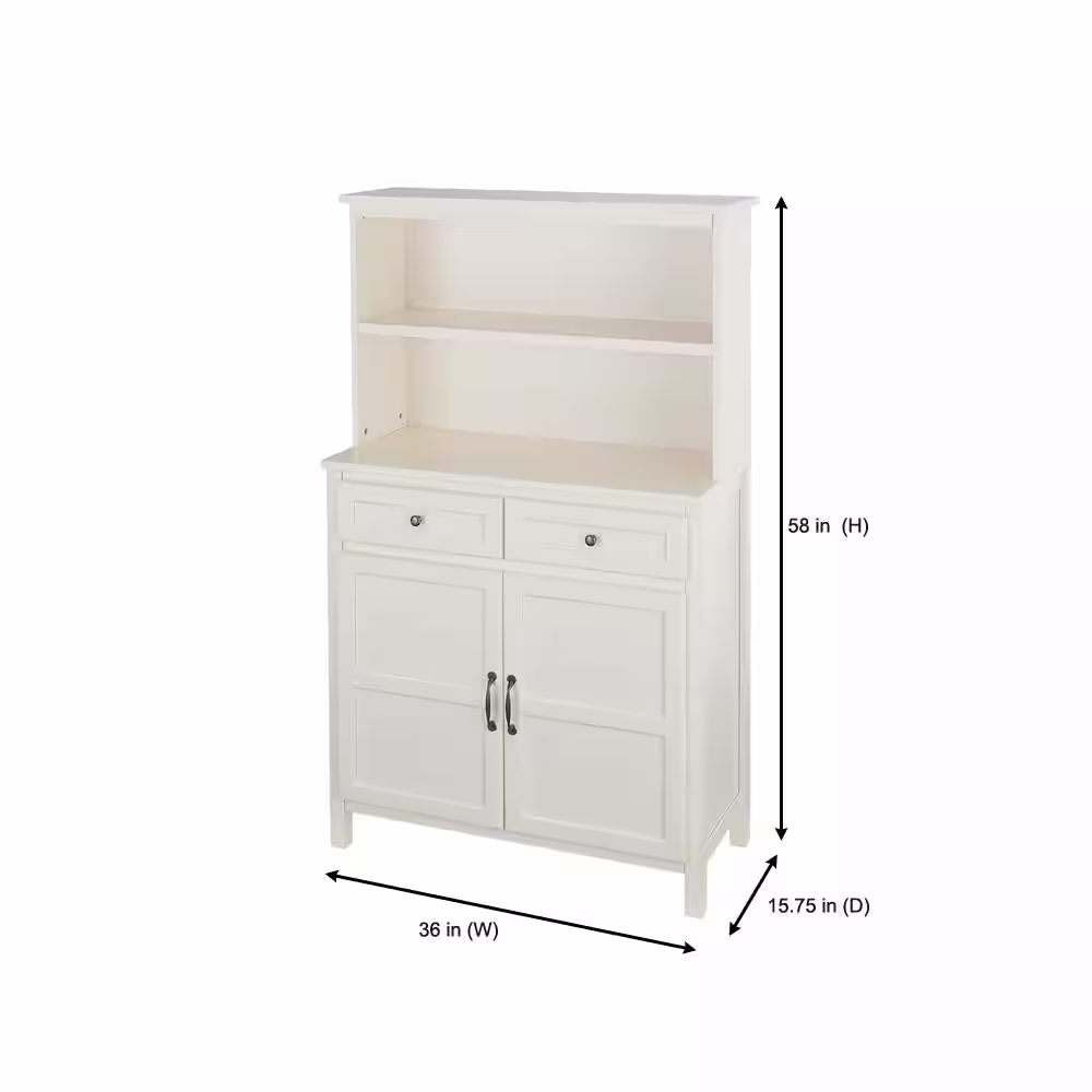 StyleWell Ivory Wood Transitional Kitchen Pantry (36 in. W x 58 in. H)