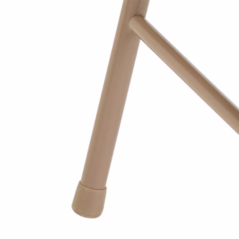 National Public Seating Beige Vinyl Padded Seat Stackable Folding Chair (Set of 4)