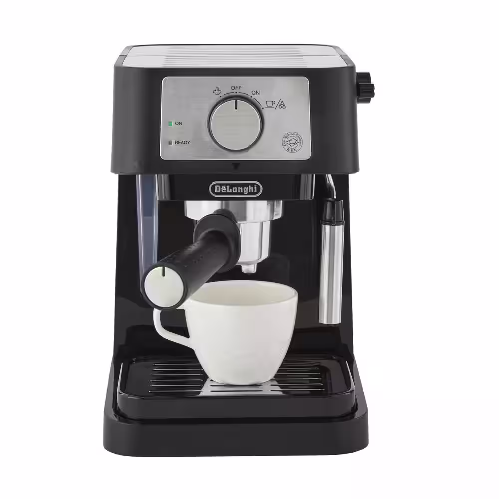 DeLonghi De'Longhi Stilosa Black and SS 15-Bar Pump Espresso Maker