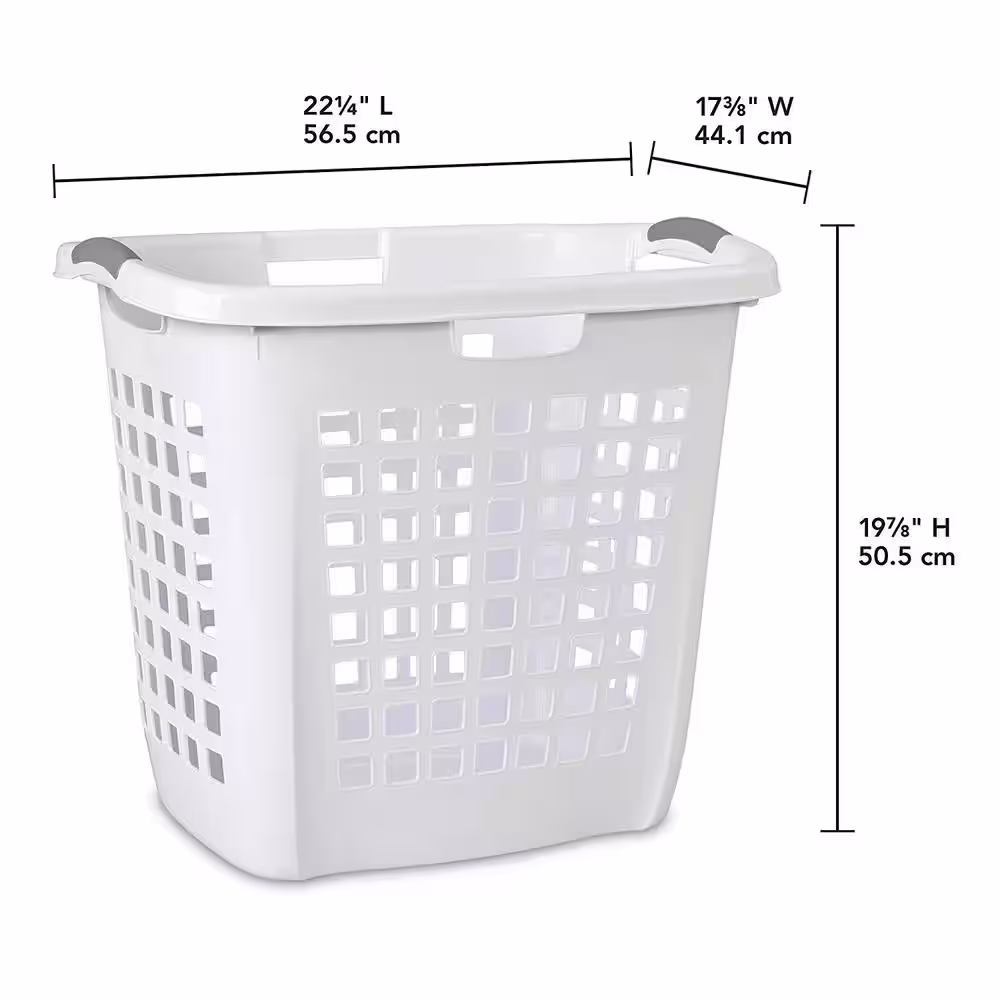 Sterilite 0.2 Gal. Plastic Ultra Easy Carry Dirty Clothes Laundry Basket Hamper (4-Pack)