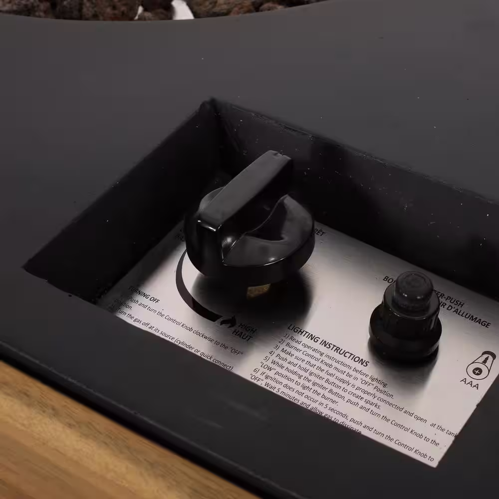 Noble House Barnsley Teak Square Wood Fire Pit Table