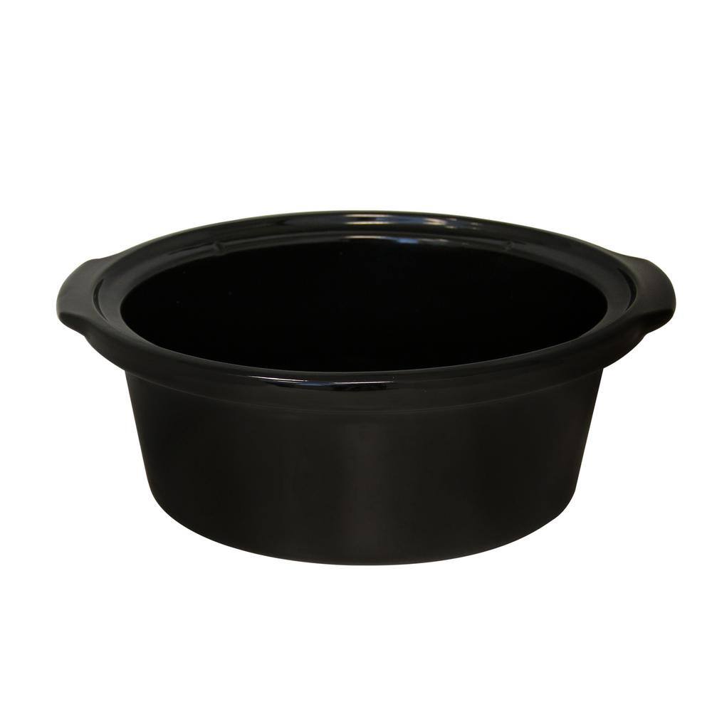 West Bend 6 Qt. Oval Silver Manual Crockery Slow Cooker with Ceramic Cooking Vessel and Glass Lid