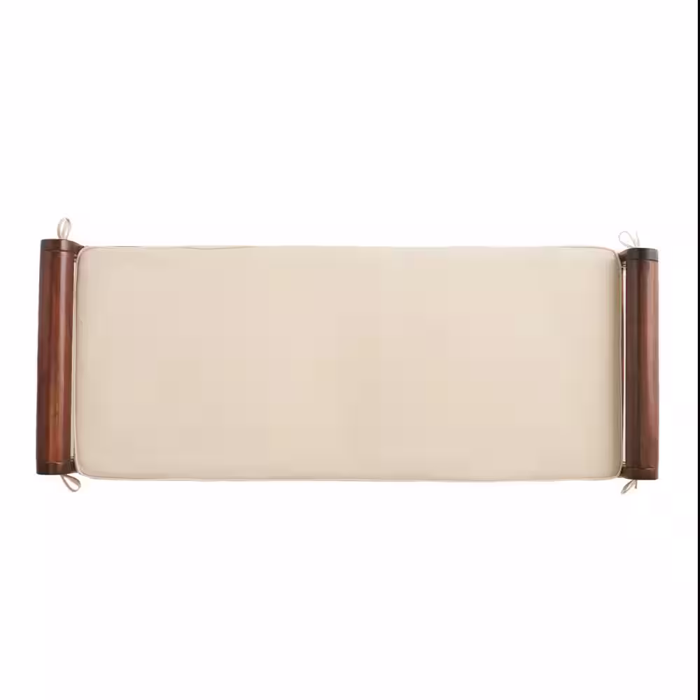 Noble House Nelson Rich Mahogany Bench with Cushion