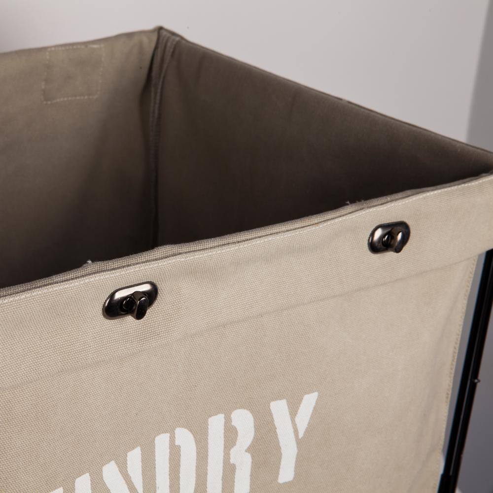 DANYA B Army Canvas Laundry Hamper on Wheels