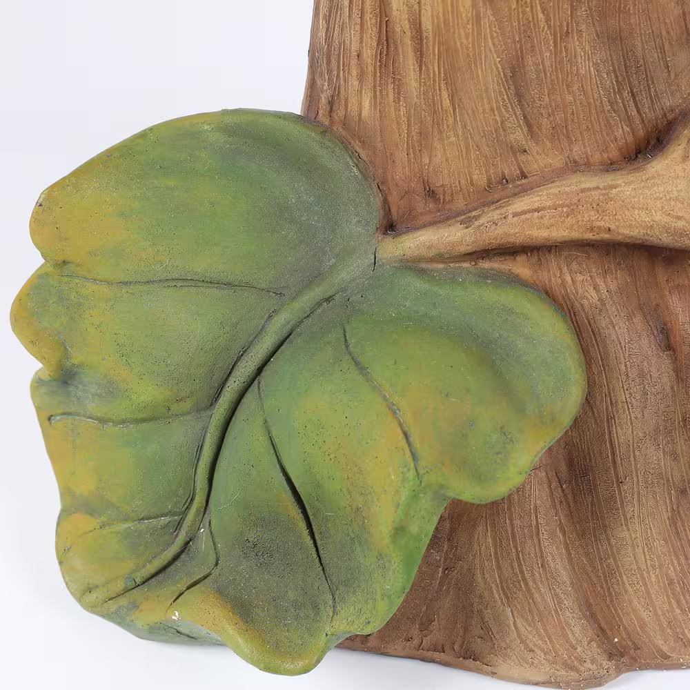 LuxenHome Polyresin Sunflower Bird Bath