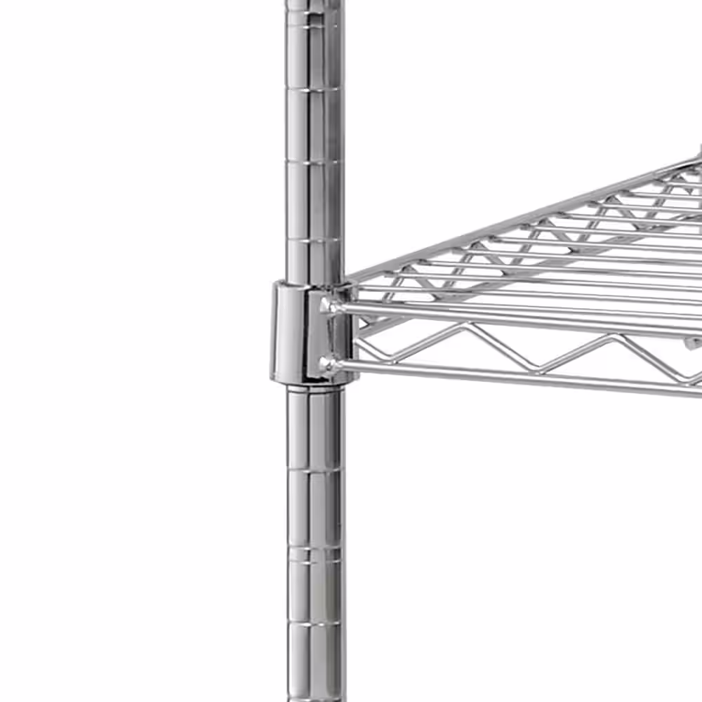 Sandusky Chrome 3-Tier Steel Wire Shelving Unit (24 in. W x 30 in. H x 14 in. D)