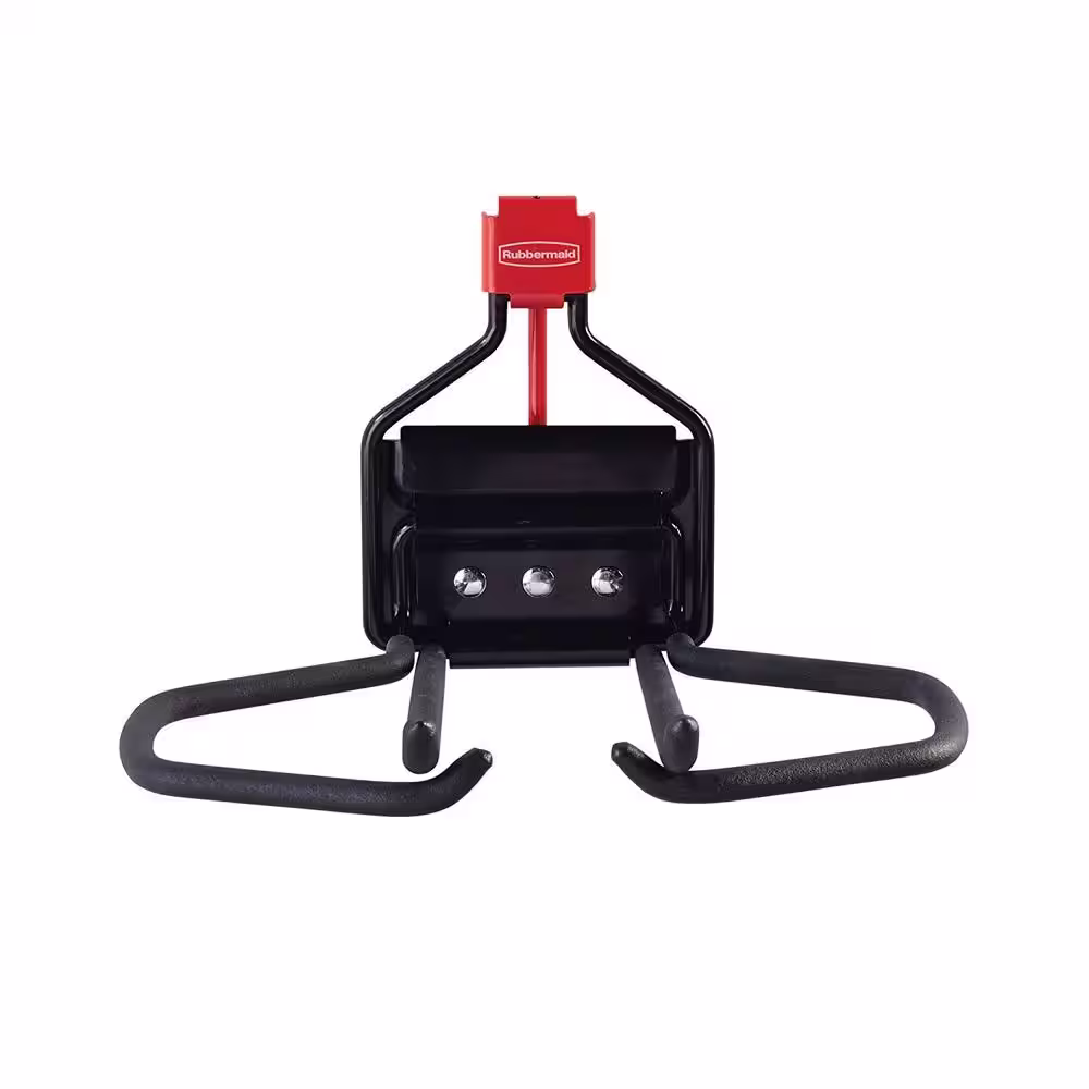 Rubbermaid 2.1 in. W x 5 in. H x Black Metal Shed Shelving (4-Pack), Tool Rack (6-Pack) and Tool Holder (6-Pack)