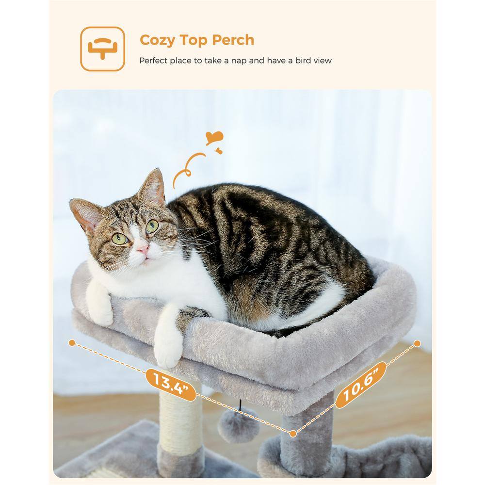 None Modern Cat Scratching Posts and Trees, Cat House, Cat Tree in Grey