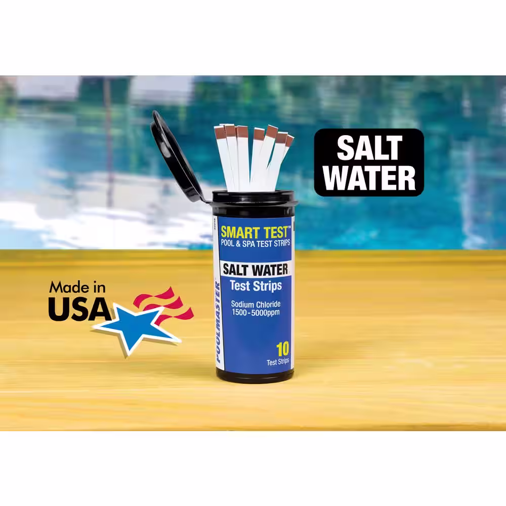 Poolmaster Salt Water Swimming Pool Test Strips (10-Count)