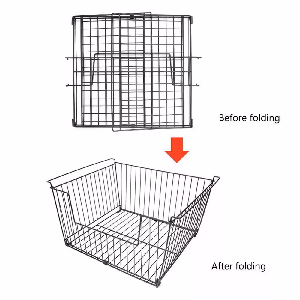 None Black Rolling 3-Tier Metal Wooden Shelving Unit with Basket (19.6 in. W x 43.3 in. H x 14.5 in. D)