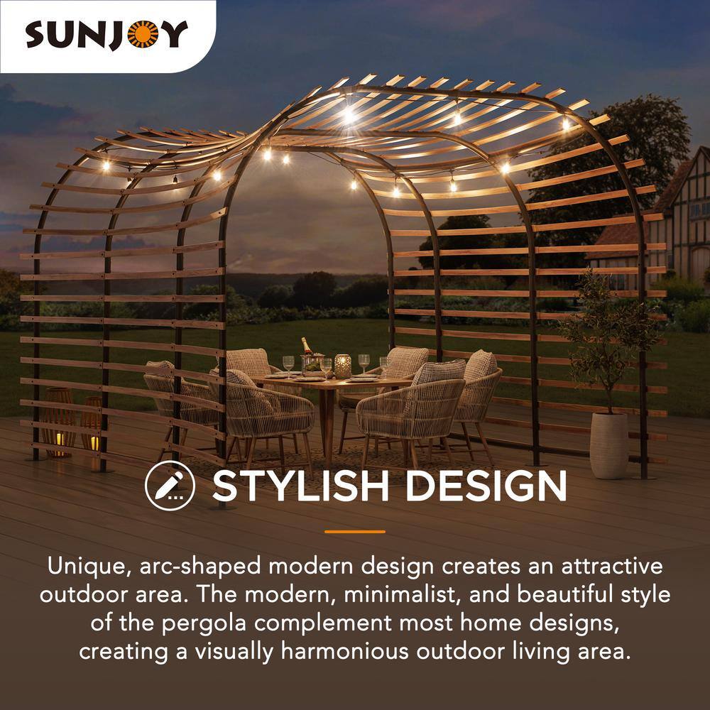Sunjoy 14 ft. x 12 ft. Steel Pergola