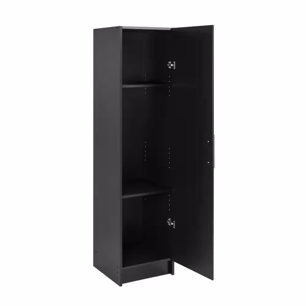 Prepac Wood Freestanding Garage Cabinet in Black (16 in. W x 65 in. H x 16 in. D)