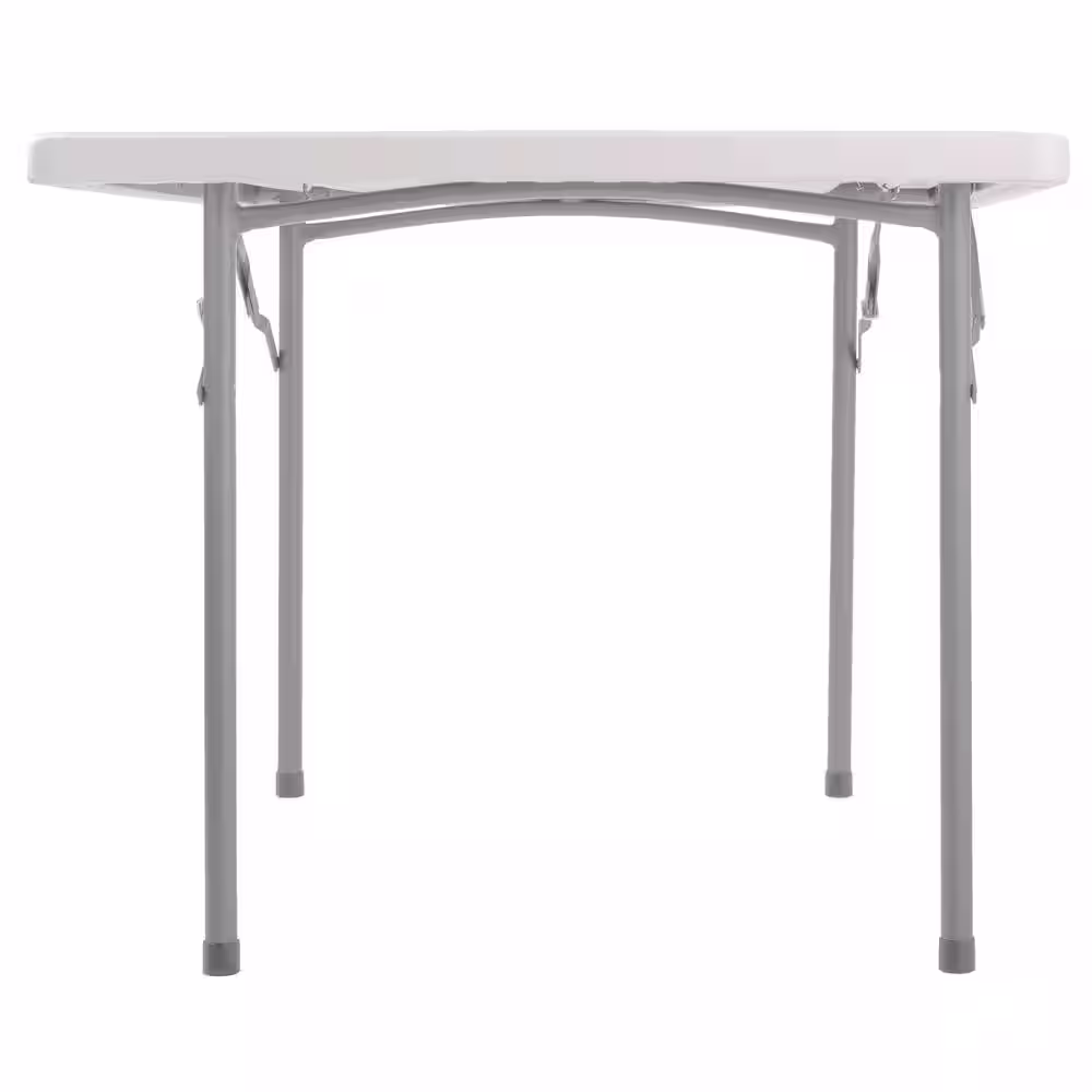 National Public Seating 36 in. W x 36 in. D Speckled Gray Blow Molded Plastic Top, Heavy-Duty Metal Frame Folding Table
