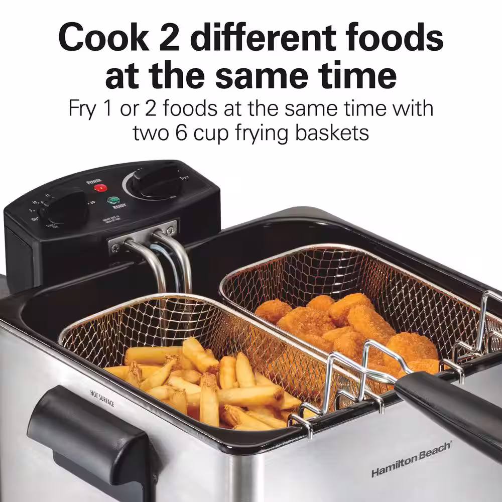 Hamilton Beach 3 Qt. Stainless Steel Professional-Style Deep Fryer