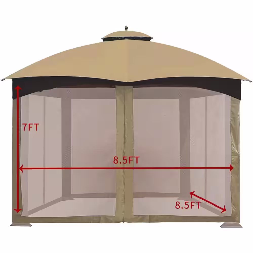 CoastShade 8 ft. x 8 ft. Canopy Mosquito Netting Screen Cream