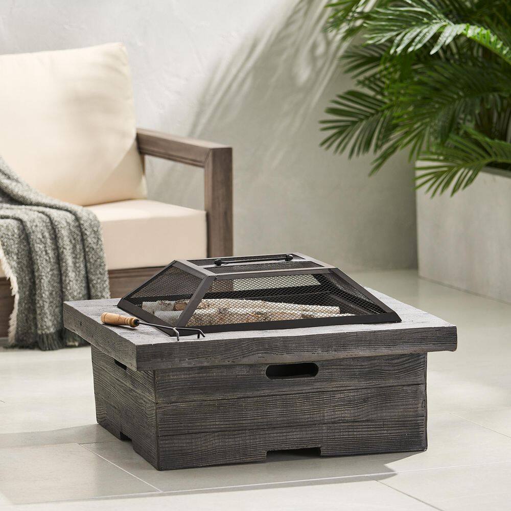 Noble House Berwick 29 in. Gray Wood Burning Fire Pit
